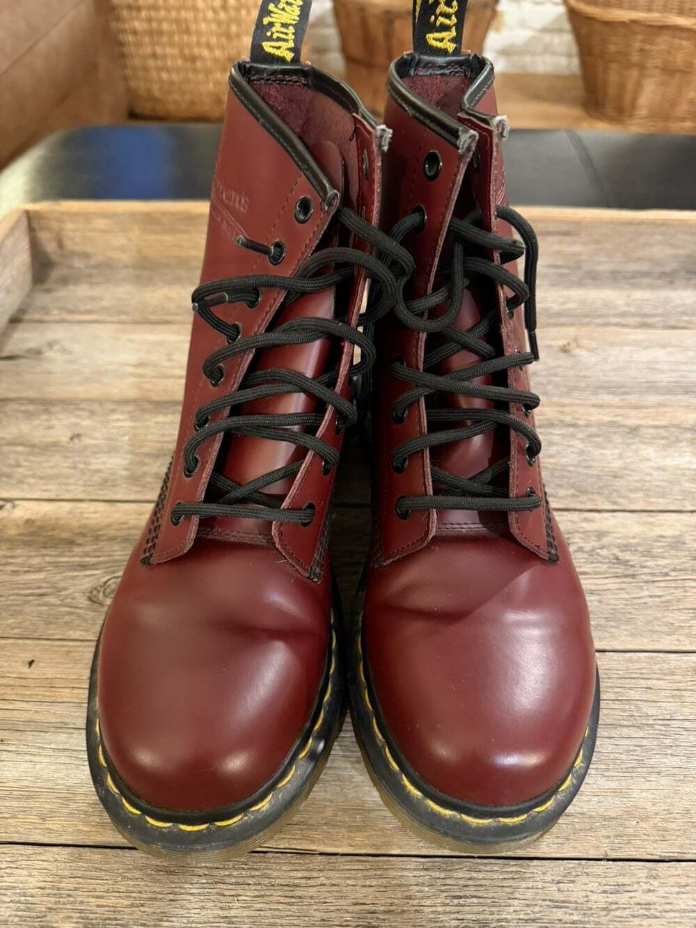 Dr. Martens 1460 Women’s Size 9 Cherry Red Burgundy Leather 8-Eye Boots - Picture 14 of 14
